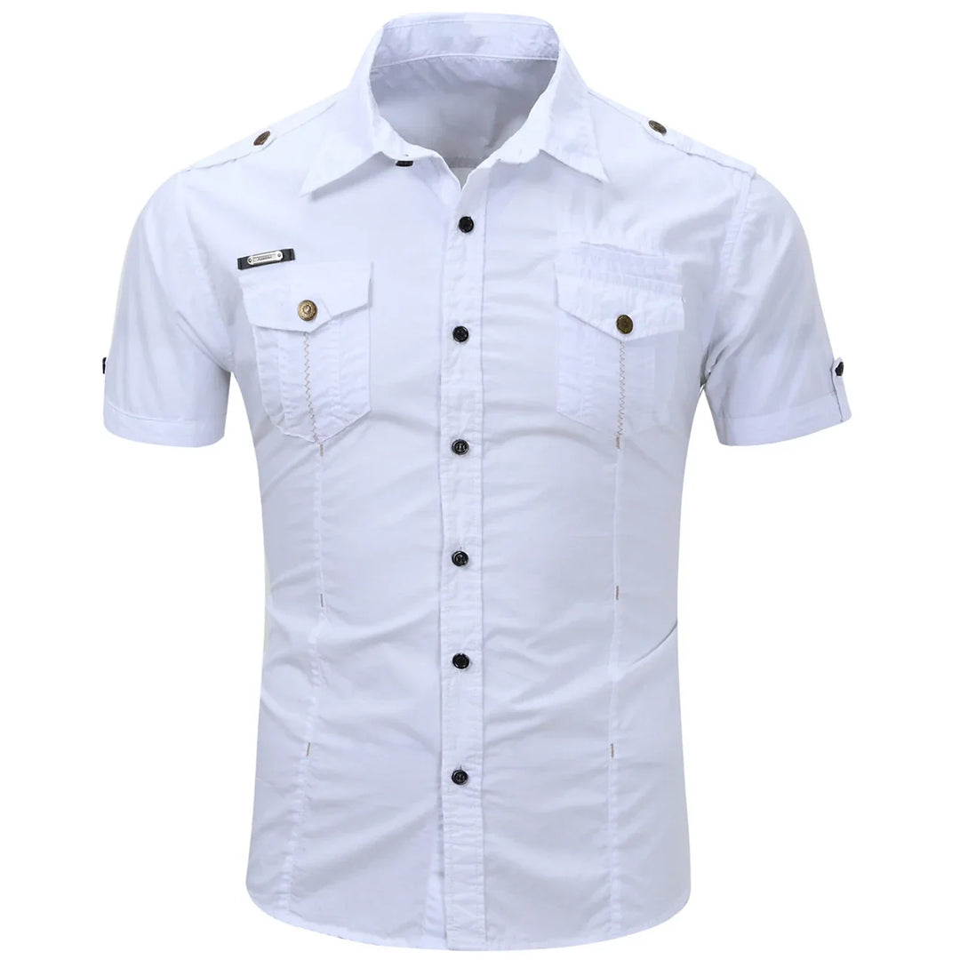Olivia Sydney - Short Sleeve Cotton Cargo Shirt