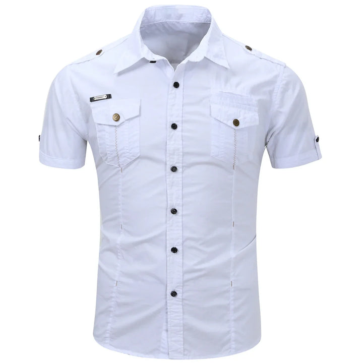 Olivia Sydney - Short Sleeve Cotton Cargo Shirt