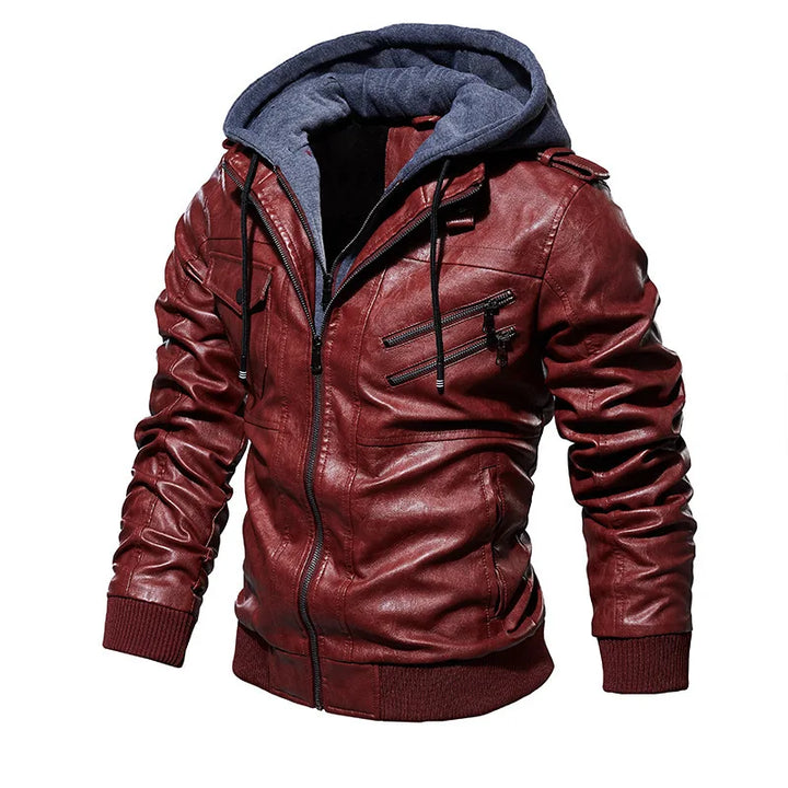 Olivia Sydney - Hooded Leather Jacket