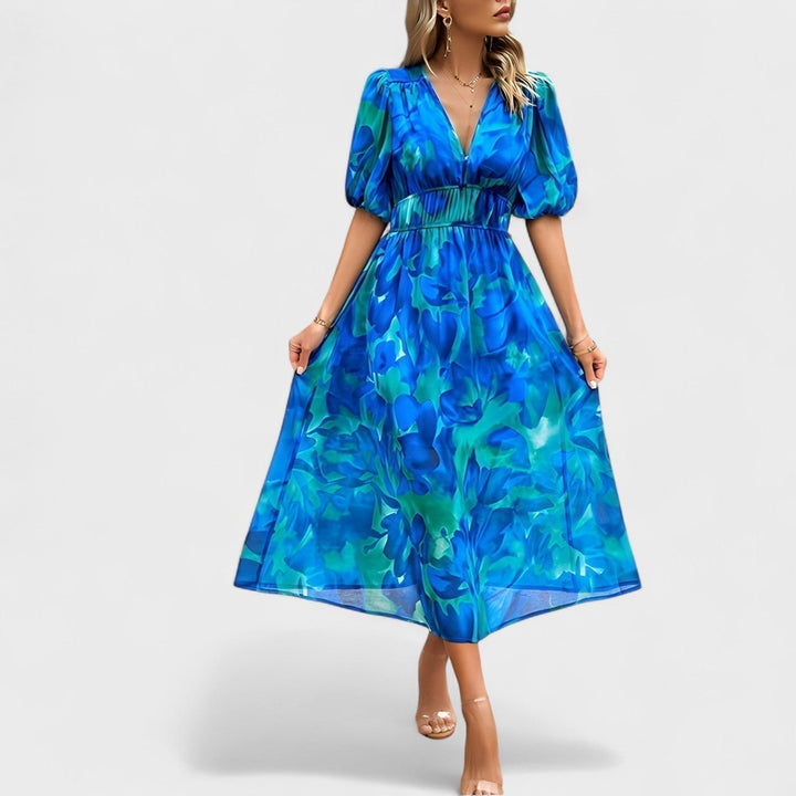 Olivia Sydney - Elegant Floral Midi Dress