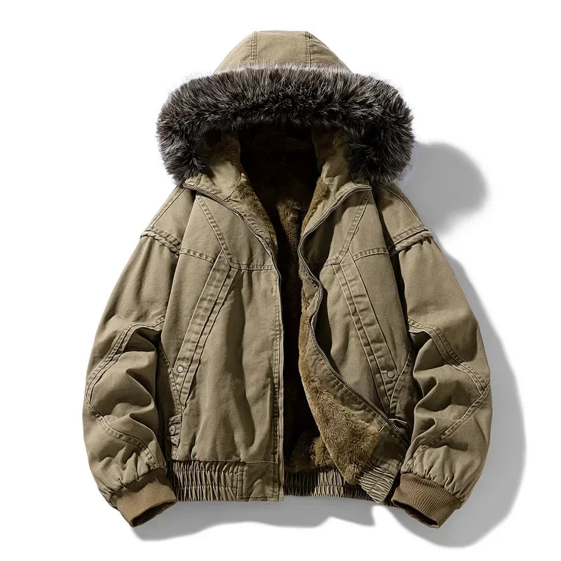 Olivia Sydney - Elegant Cargo Coat with Fleece Lining