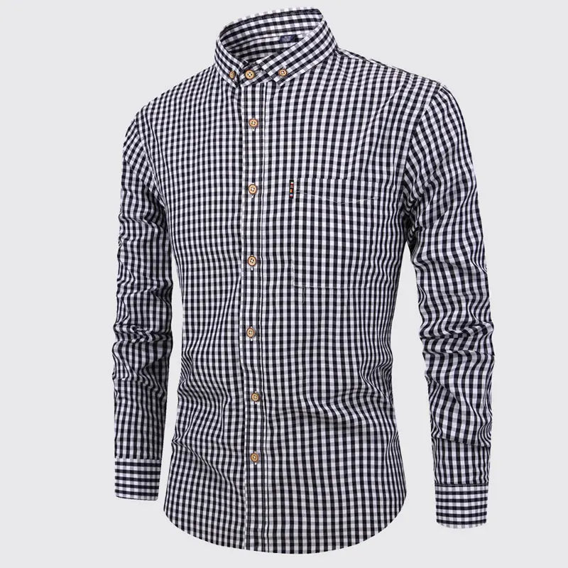 Olivia Sydney - Elegant Plaid Cotton Shirt