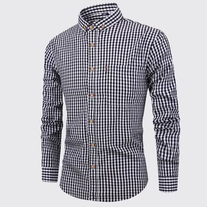 Olivia Sydney - Elegant Plaid Cotton Shirt