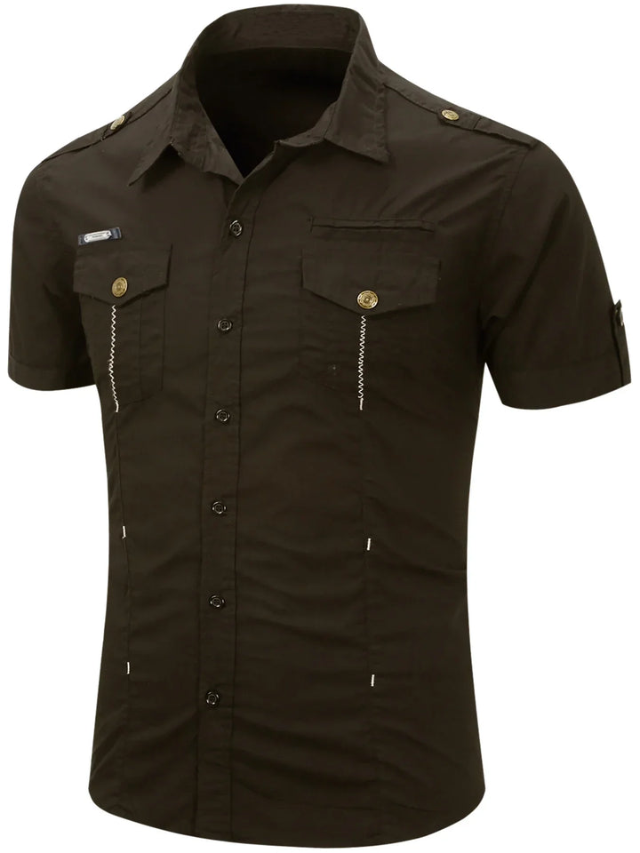 Olivia Sydney - Short Sleeve Cotton Cargo Shirt