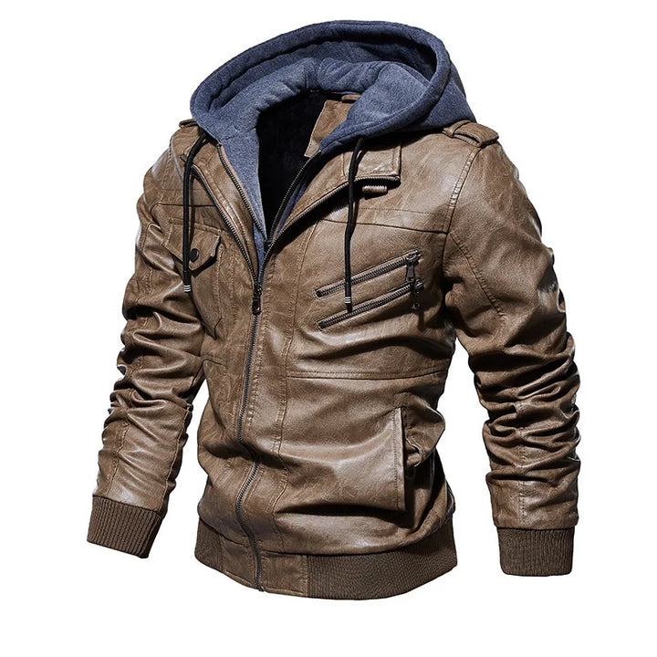 Olivia Sydney - Hooded Leather Jacket
