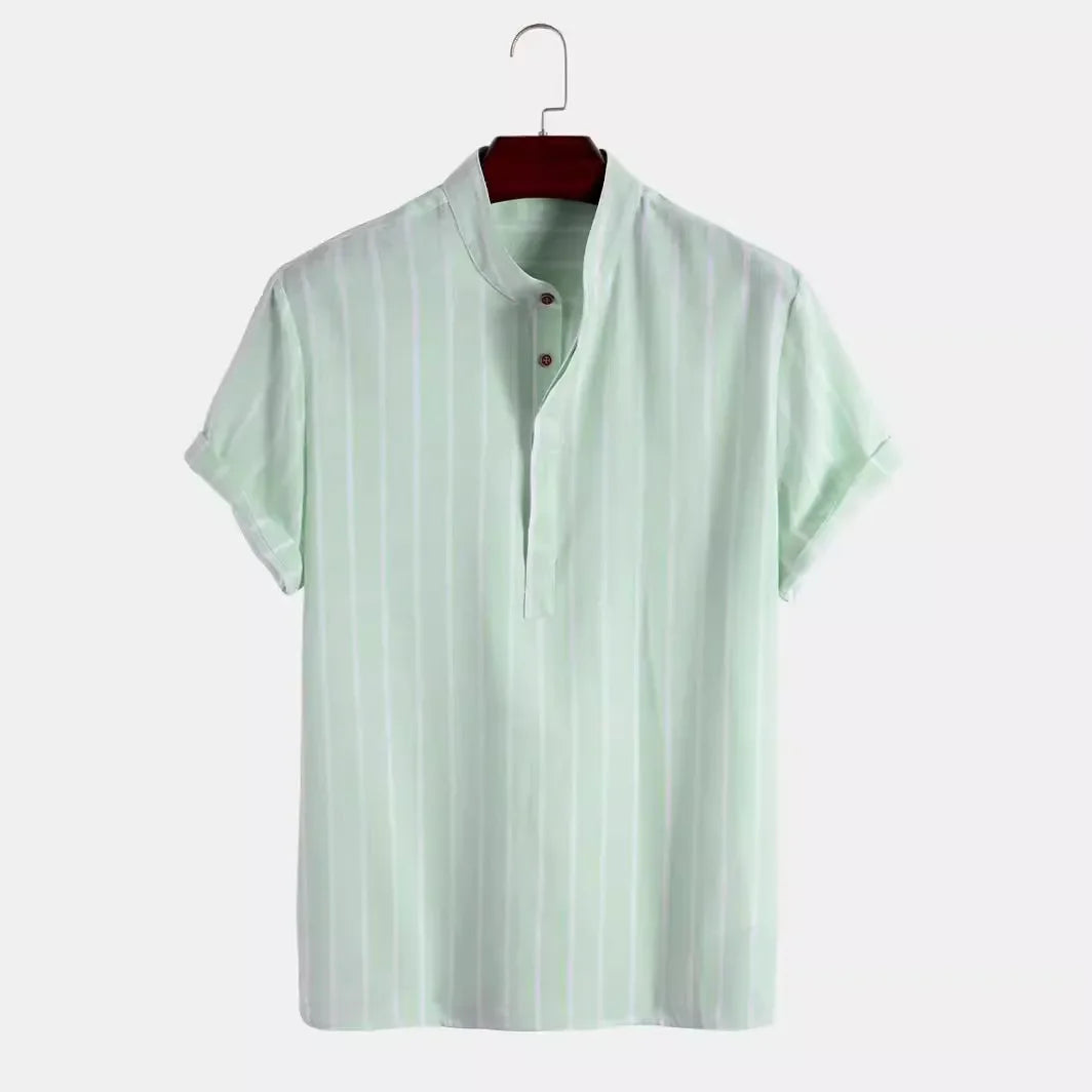 Olivia Sydney - Elegant Striped Short Sleeve Shirt
