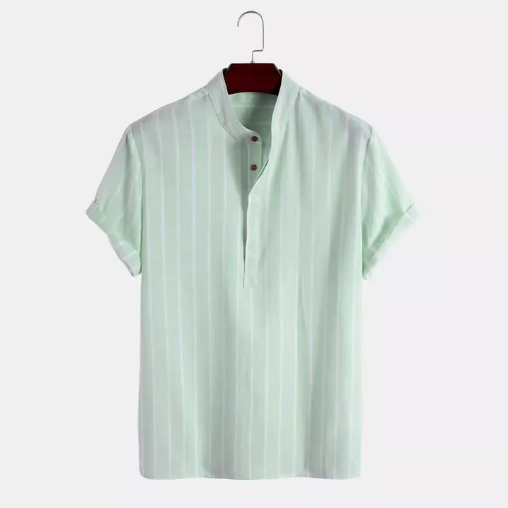 Olivia Sydney - Elegant Striped Short Sleeve Shirt