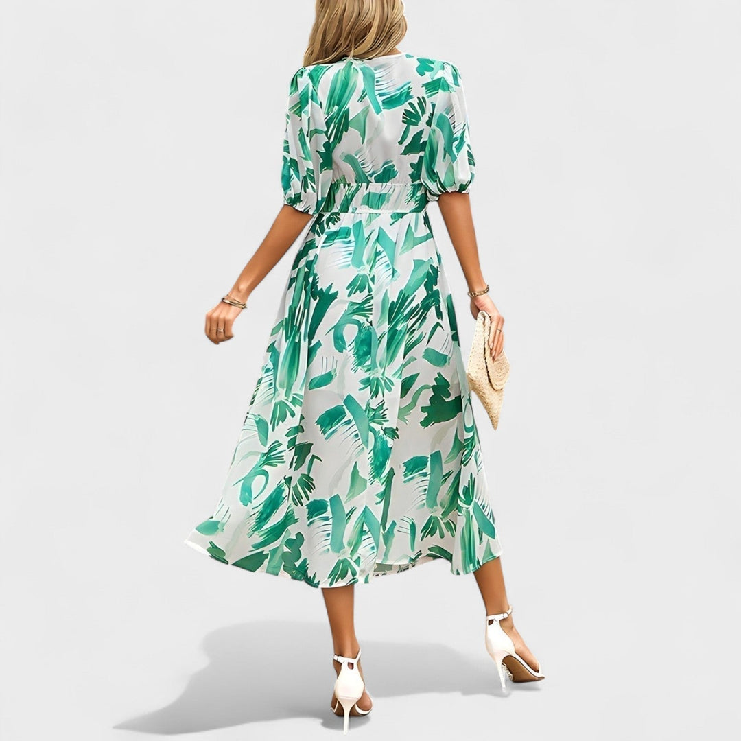 Olivia Sydney - Elegant Floral Midi Dress