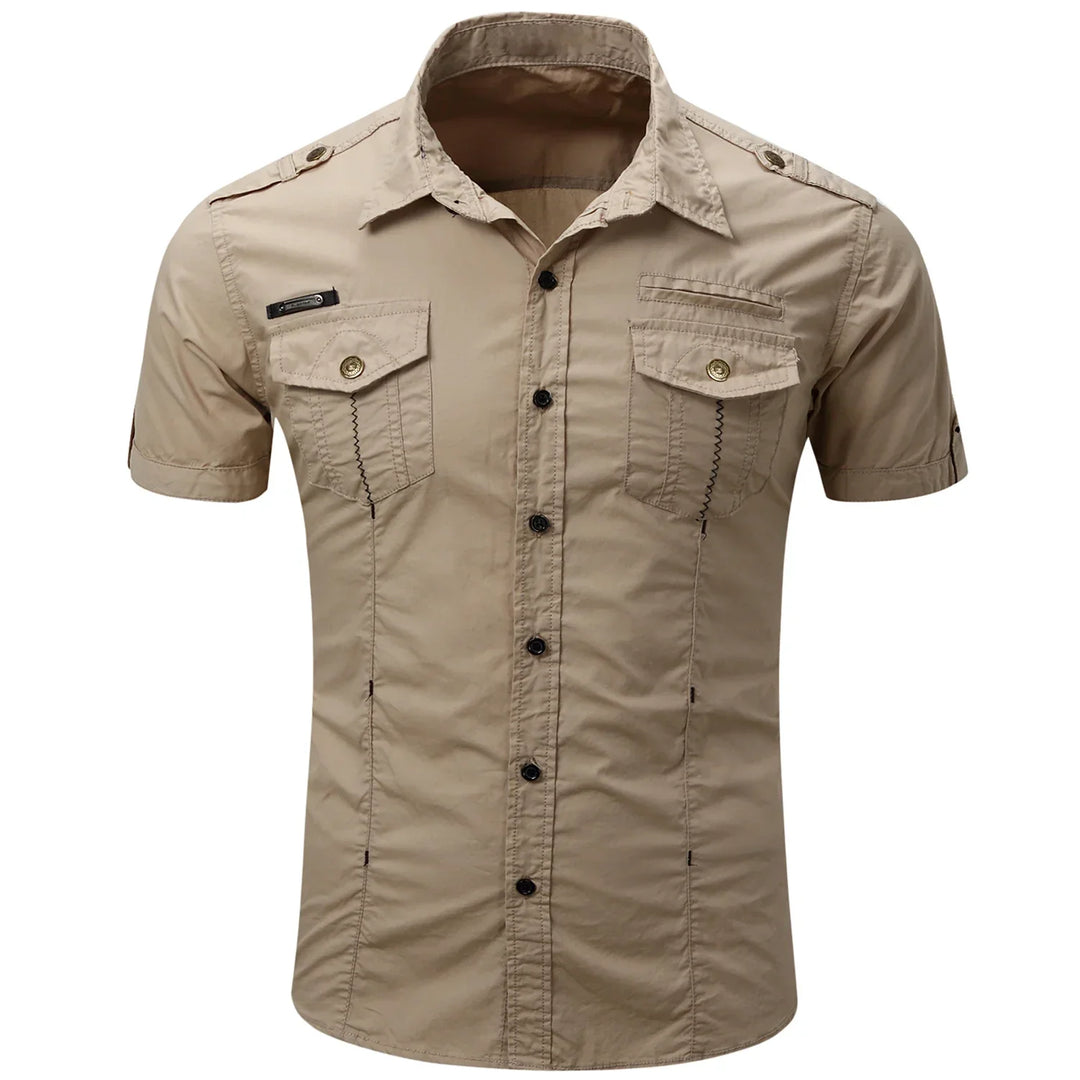Olivia Sydney - Short Sleeve Cotton Cargo Shirt