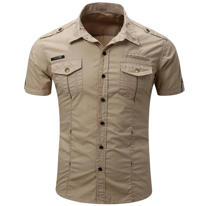 Olivia Sydney - Short Sleeve Cotton Cargo Shirt