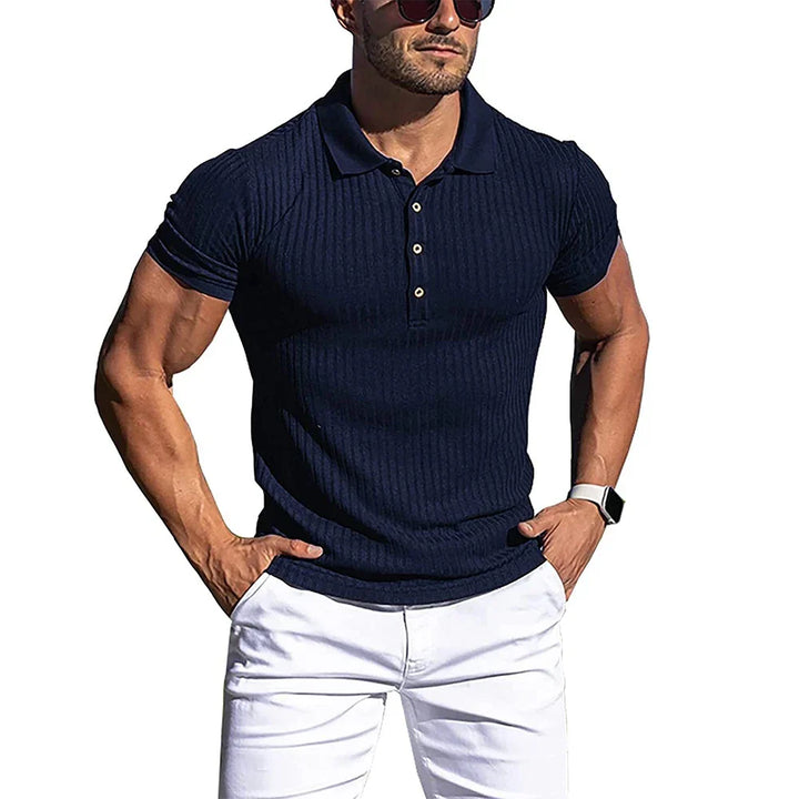 Olivia Sydney - Elegant Striped Polo Shirt