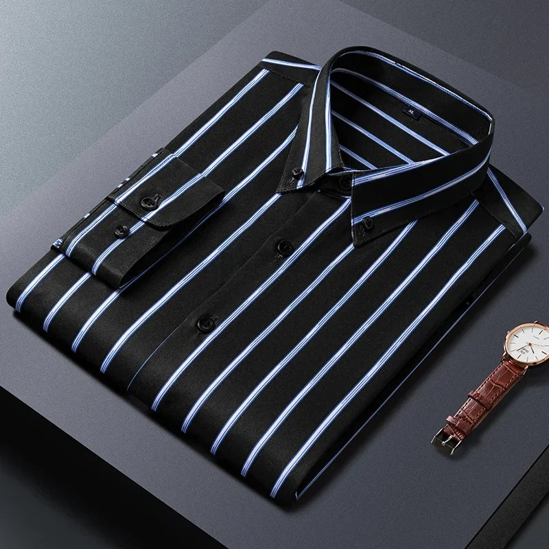 Olivia Sydney - Elegant Striped Men's Shirt