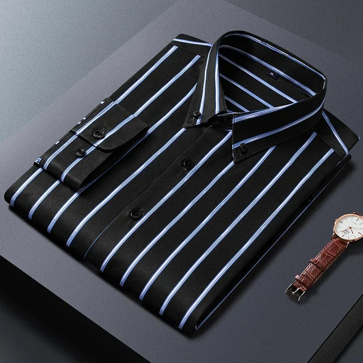 Olivia Sydney - Elegant Striped Men's Shirt