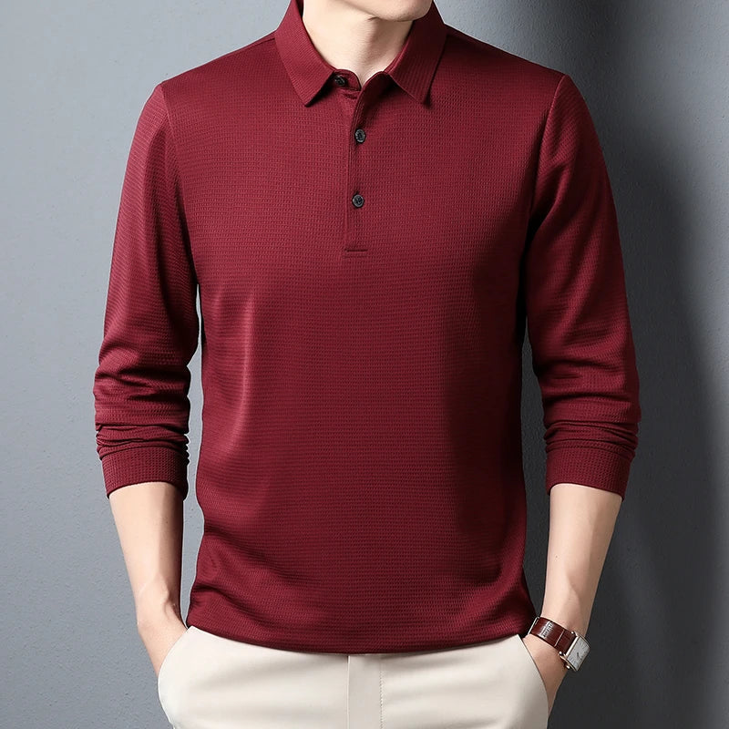 Olivia Sydney - Elegant Long Sleeve Polo Shirt