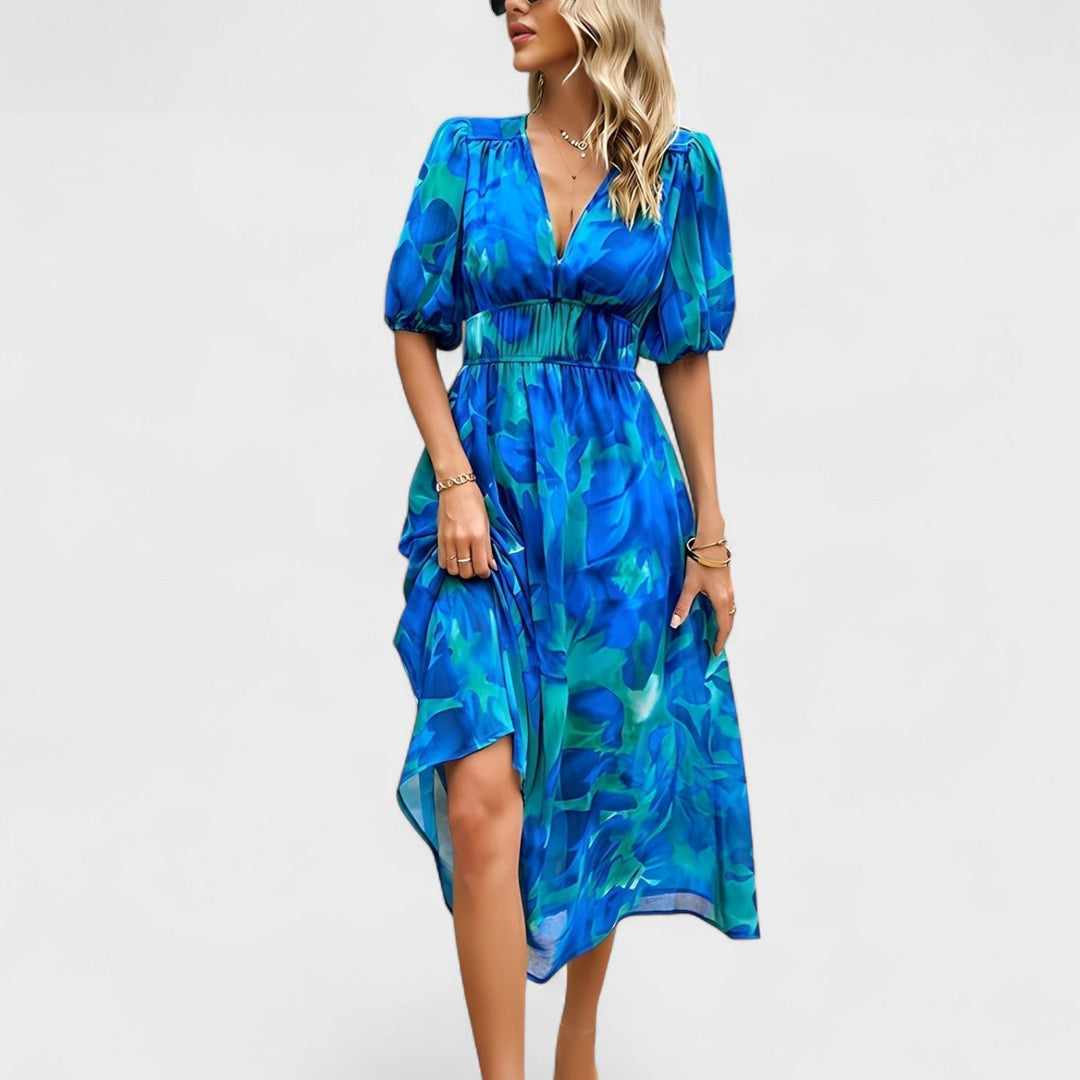 Olivia Sydney - Elegant Floral Midi Dress