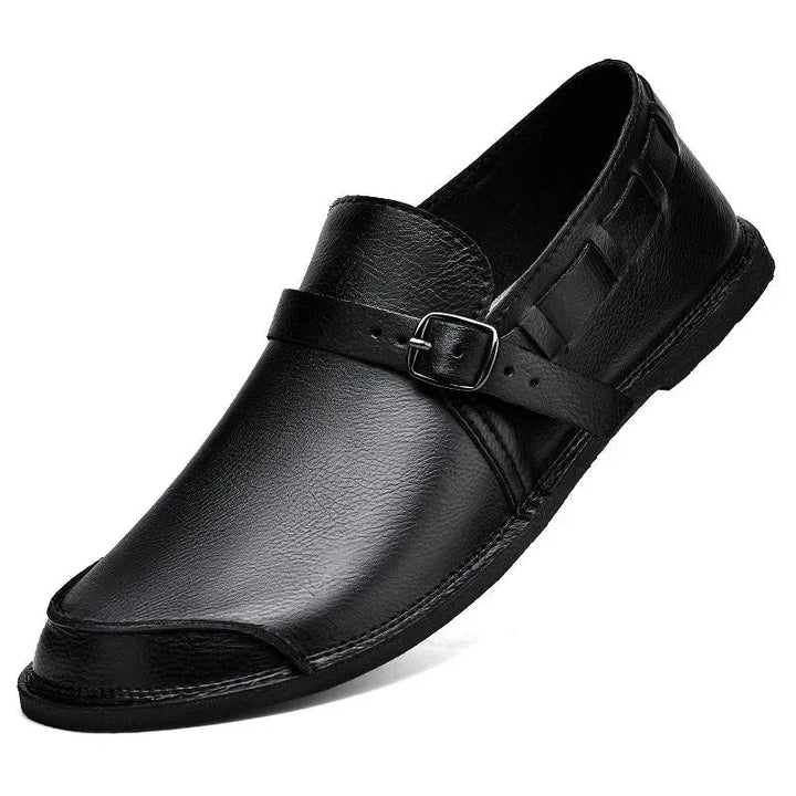 Olivia Sydney - Buckle Leather Loafers