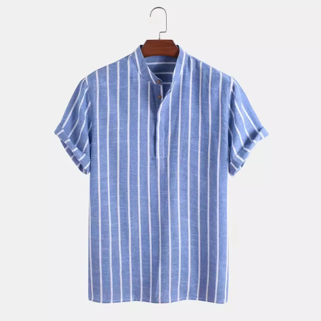 Olivia Sydney - Elegant Striped Short Sleeve Shirt