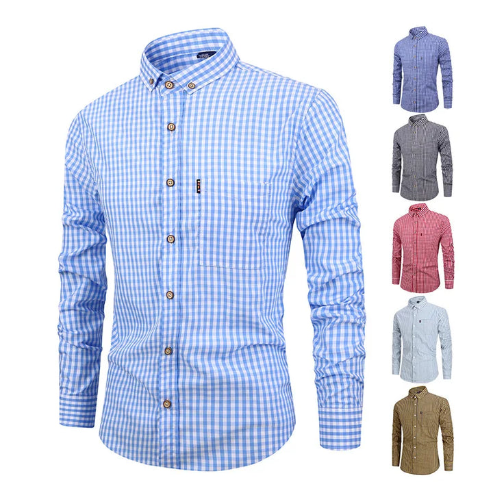 Olivia Sydney - Elegant Plaid Cotton Shirt