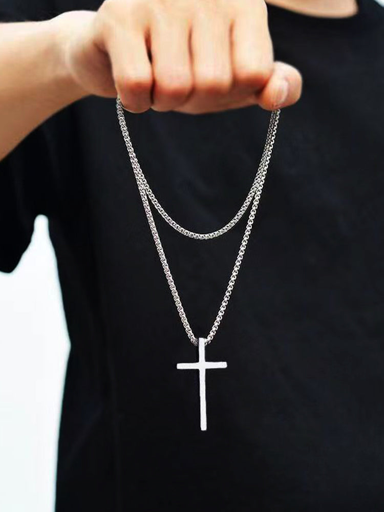 Olivia Sydney - Men's Necklace with Cross Pendant