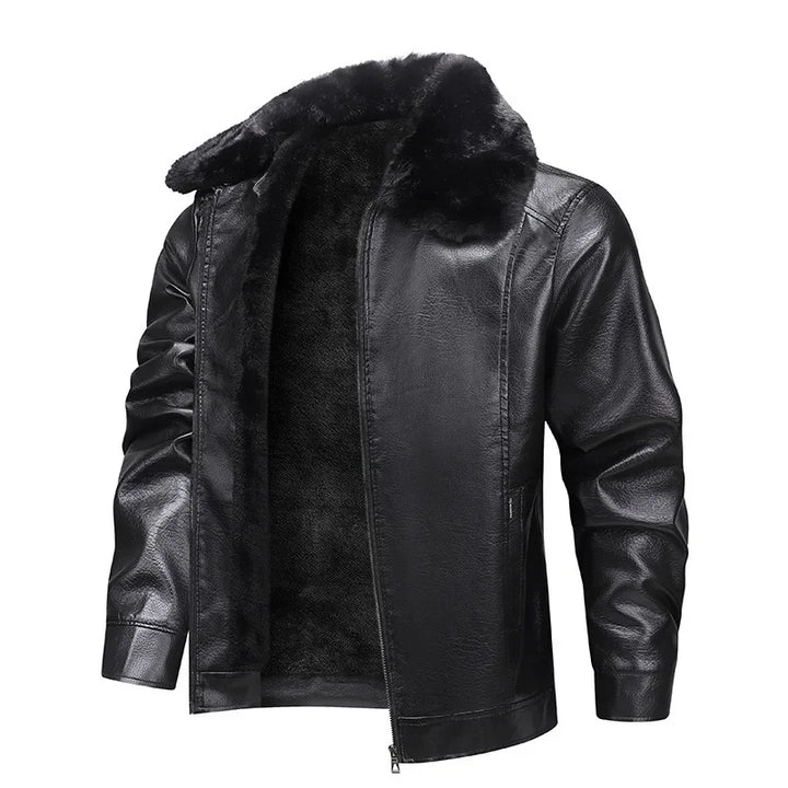 Olivia Sydney - Thickened Fleece Leather Jacket