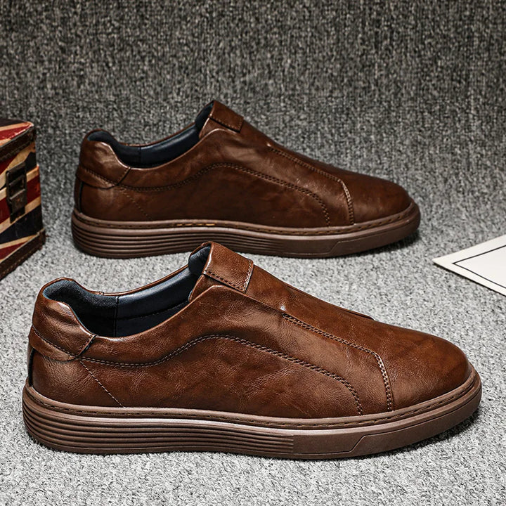 Olivia Sydney - Classic Leather Slip-On Shoes