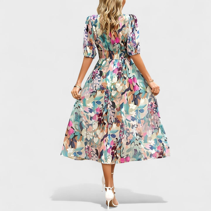 Olivia Sydney - Elegant Floral Midi Dress