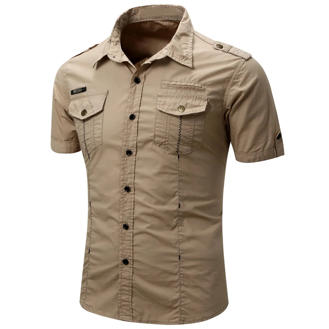 Olivia Sydney - Short Sleeve Cotton Cargo Shirt