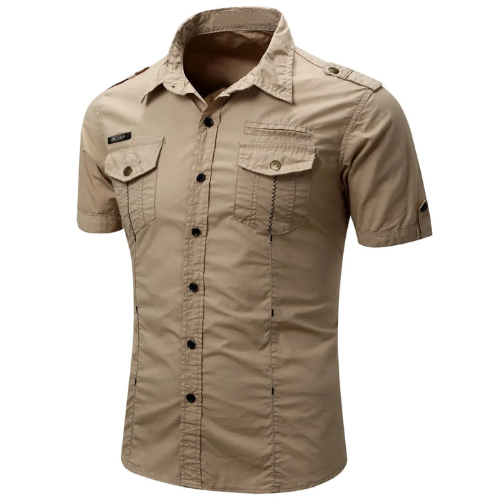 Olivia Sydney - Short Sleeve Cotton Cargo Shirt