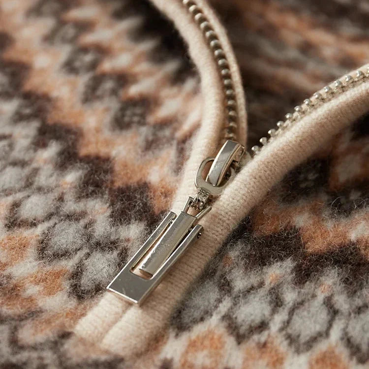 Olivia Sydney - Elegant Cashmere Zip-Up Sweater