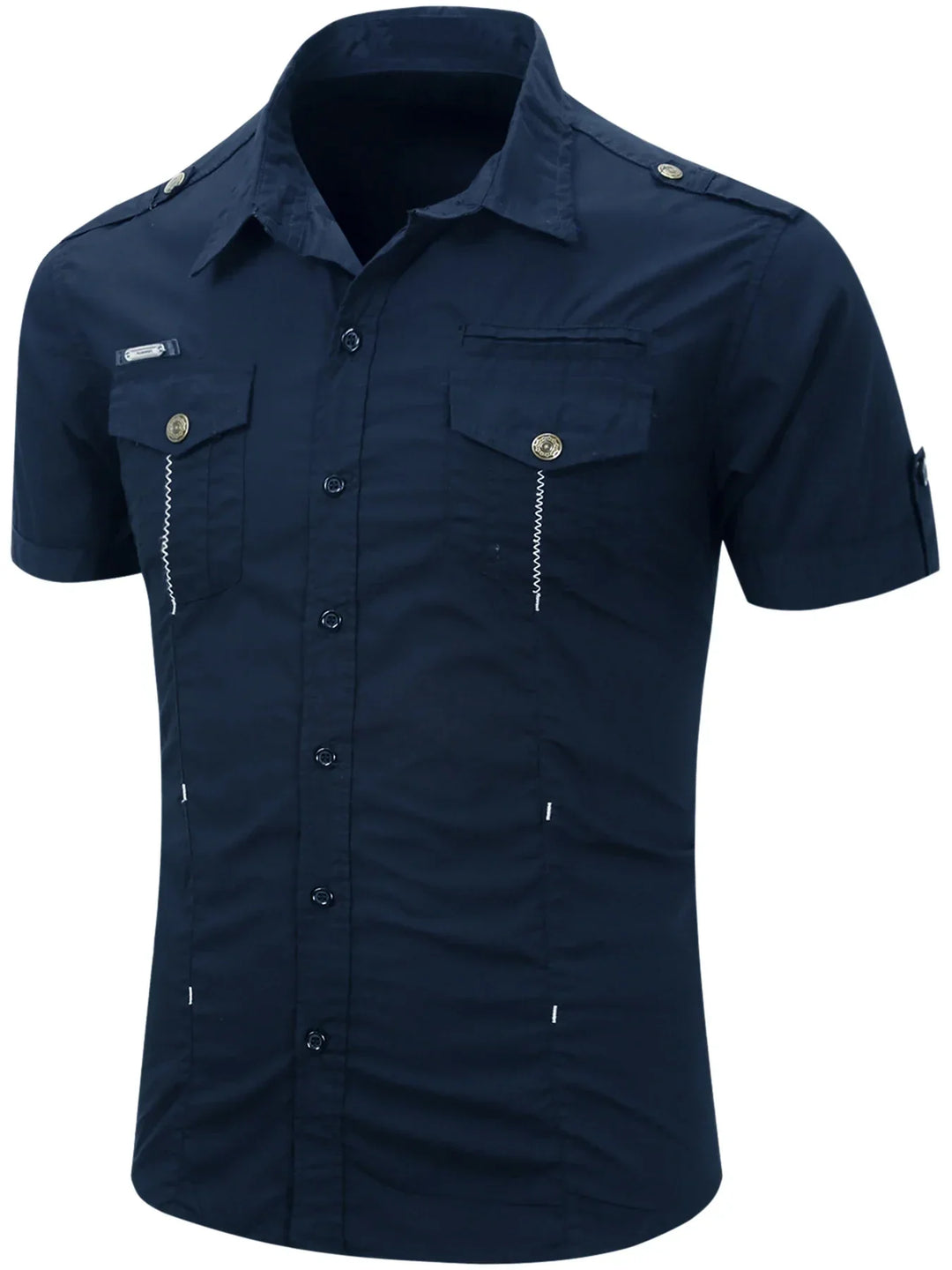 Olivia Sydney - Short Sleeve Cotton Cargo Shirt