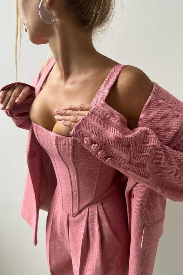 Olivia Sydney - Three-Piece Set with Overlapping Blazer
