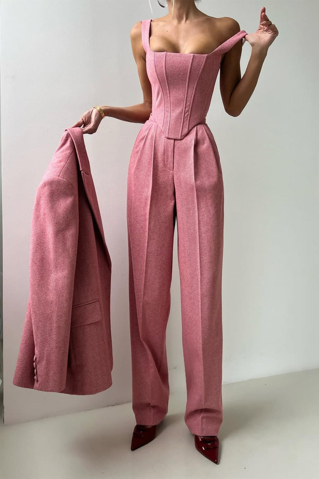 Olivia Sydney - Three-Piece Set with Overlapping Blazer