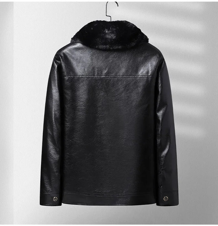Olivia Sydney - Thickened Fleece Leather Jacket