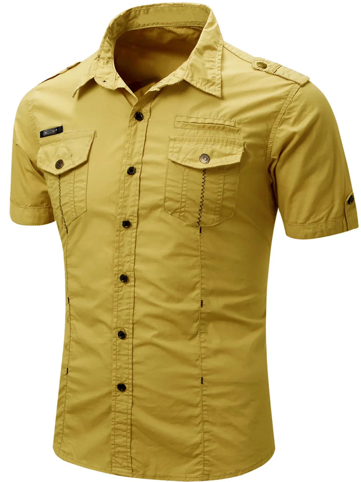 Olivia Sydney - Short Sleeve Cotton Cargo Shirt