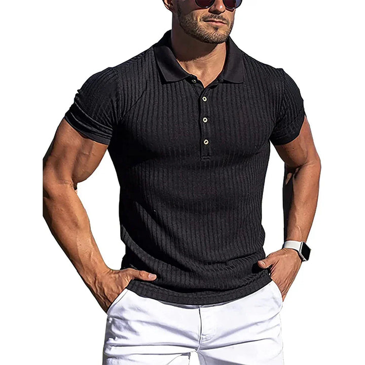 Olivia Sydney - Elegant Striped Polo Shirt
