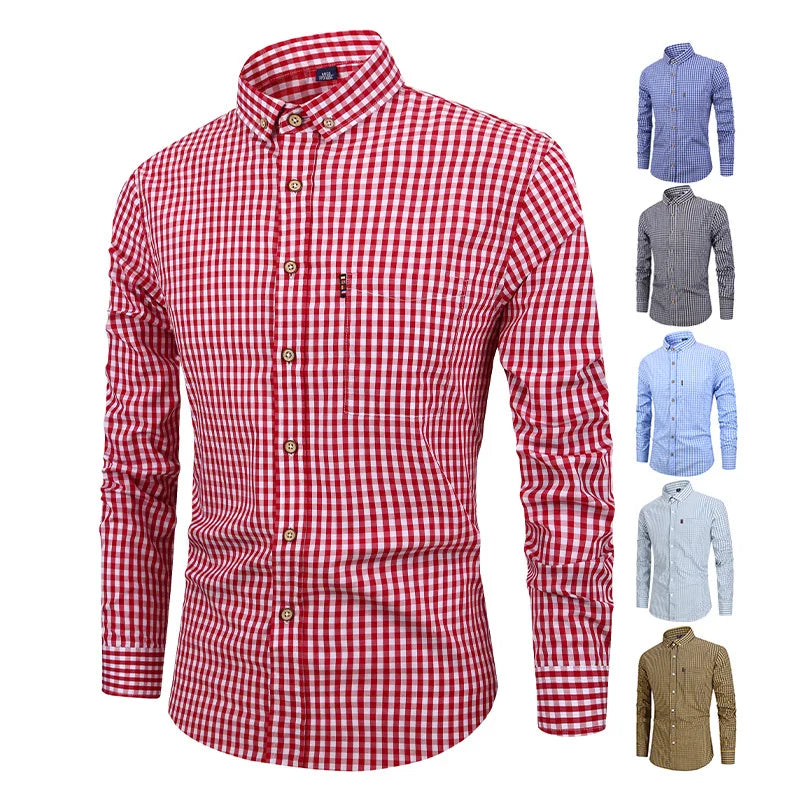 Olivia Sydney - Elegant Plaid Cotton Shirt
