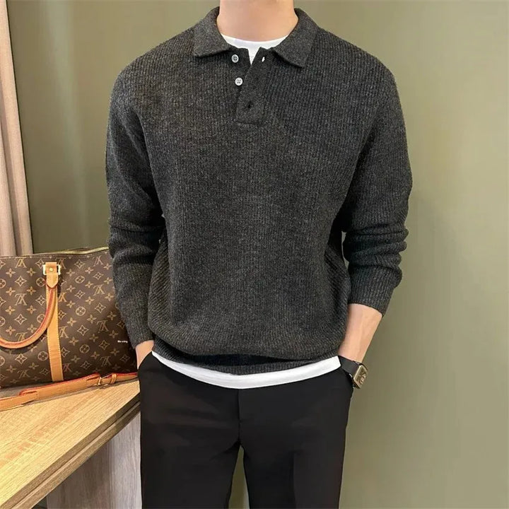 Olivia Sydney - Elegant Knit Polo Sweater