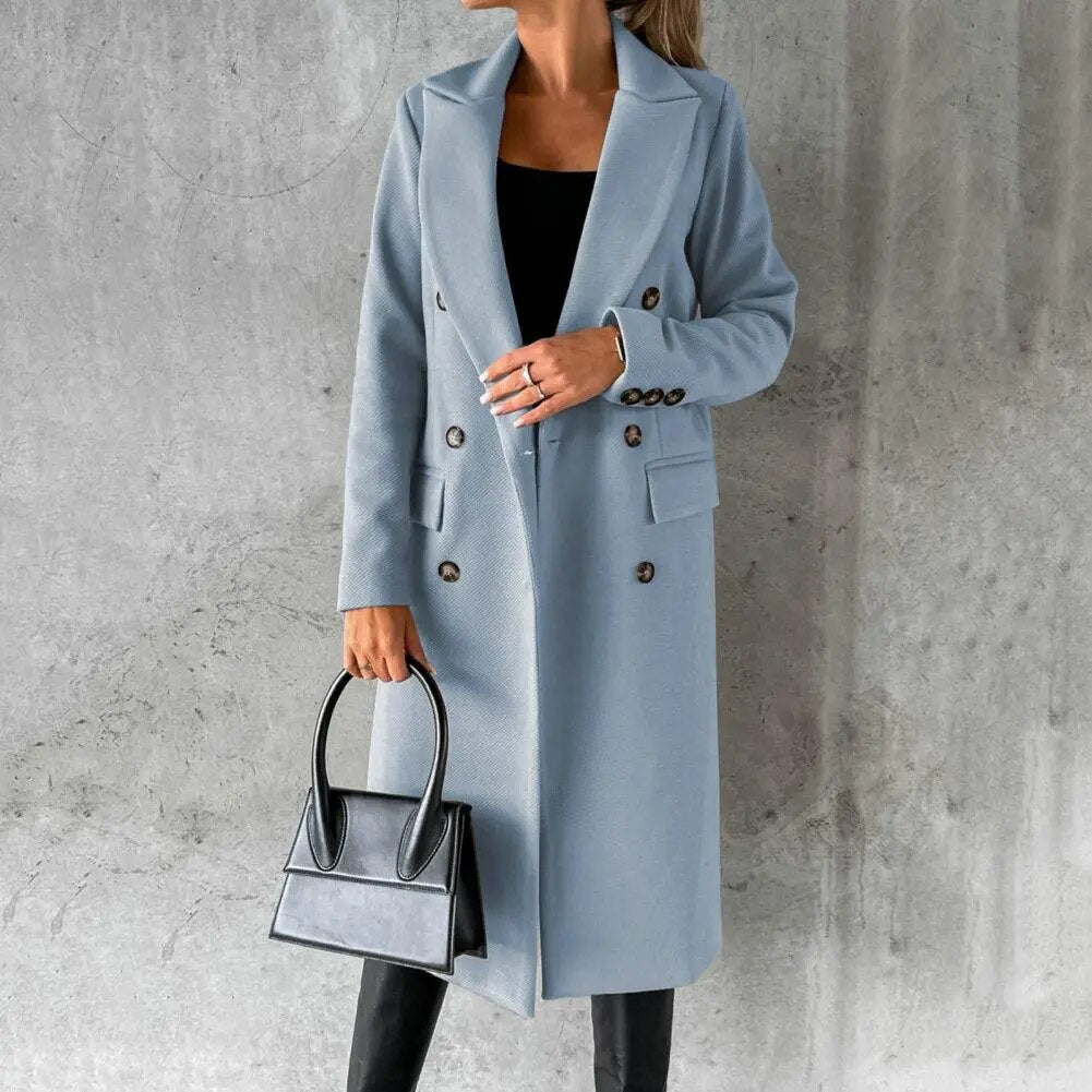 Olivia Sydney - Long Coat with Double Buttons