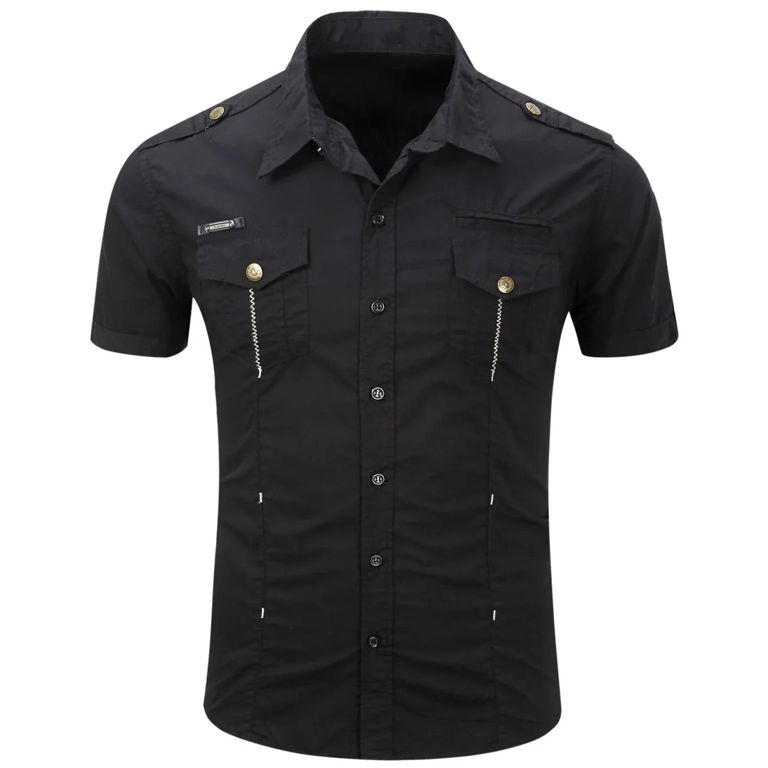 Olivia Sydney - Short Sleeve Cotton Cargo Shirt