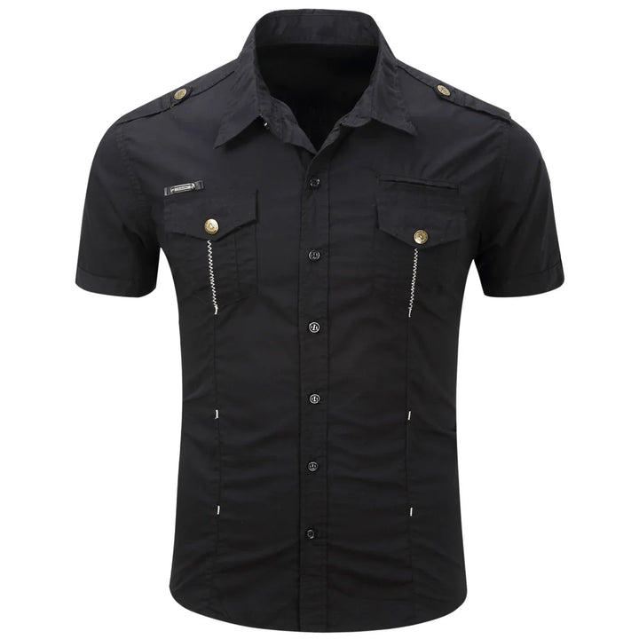Olivia Sydney - Short Sleeve Cotton Cargo Shirt
