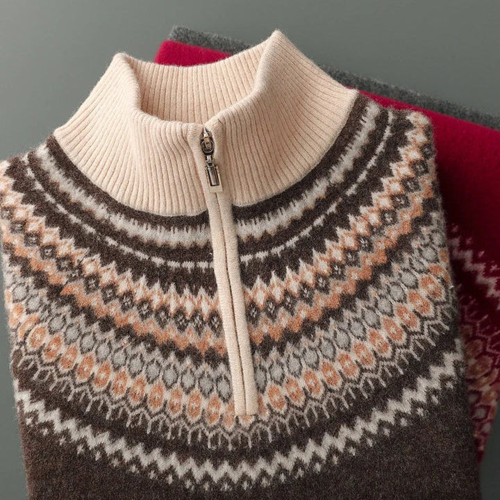 Olivia Sydney - Elegant Cashmere Zip-Up Sweater