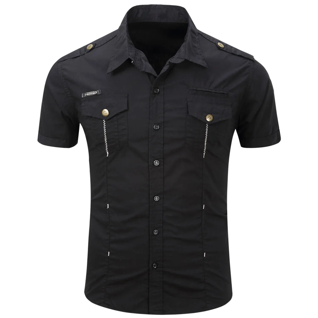 Olivia Sydney - Short Sleeve Cotton Cargo Shirt