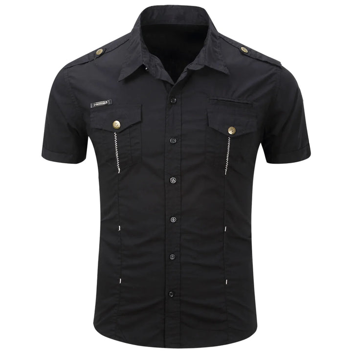 Olivia Sydney - Short Sleeve Cotton Cargo Shirt