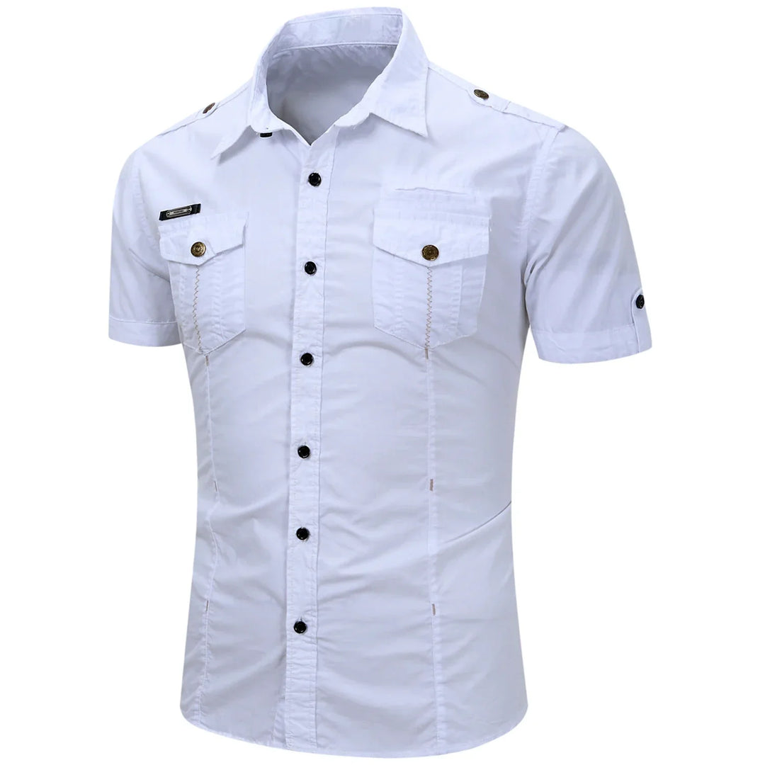 Olivia Sydney - Short Sleeve Cotton Cargo Shirt