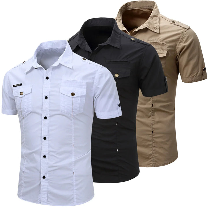 Olivia Sydney - Short Sleeve Cotton Cargo Shirt