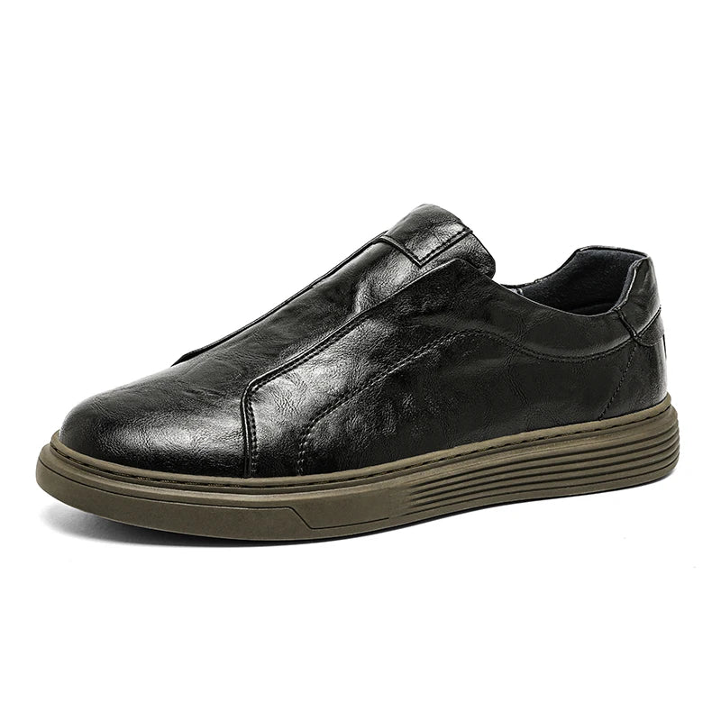 Olivia Sydney - Classic Leather Slip-On Shoes