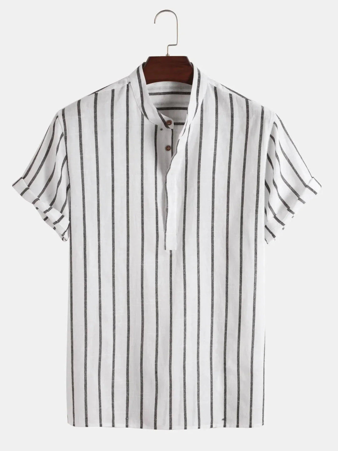 Olivia Sydney - Elegant Striped Short Sleeve Shirt