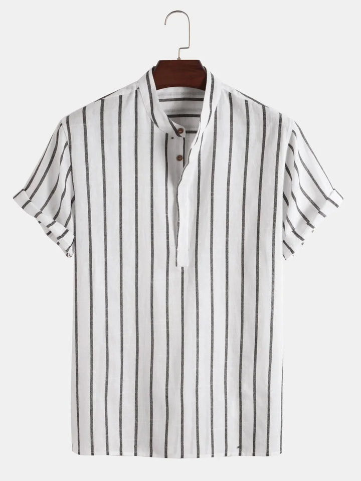Olivia Sydney - Elegant Striped Short Sleeve Shirt