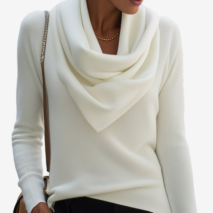 Olivia Sydney - Draped Collar Pullover
