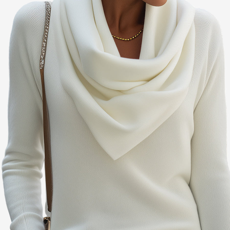 Olivia Sydney - Draped Collar Pullover